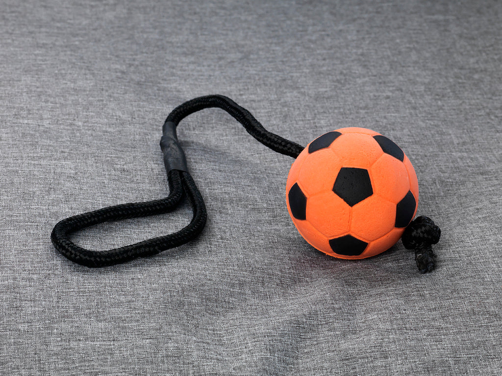 Leksak Fotboll med Snöre Orange (Dogman)