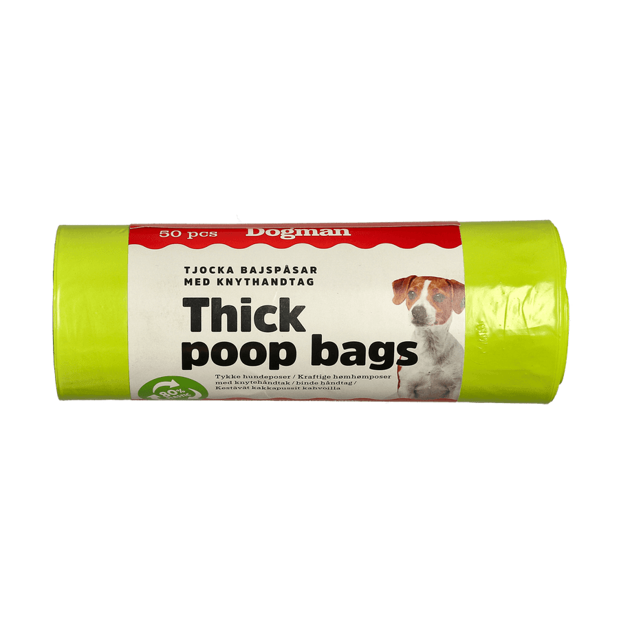 Bajspåsar med Handtag 50-pack – Lime (Dogman)