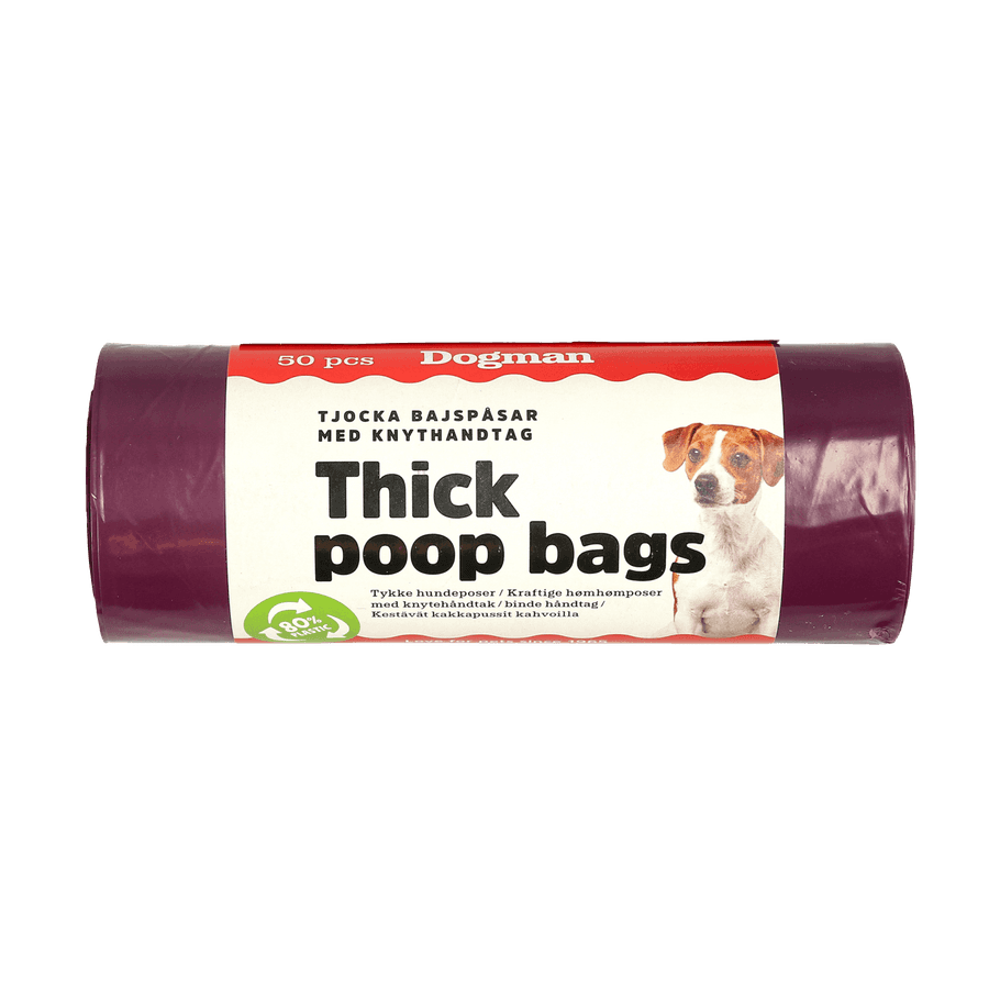 Bajspåsar med Handtag 50-pack – Lila (Dogman)