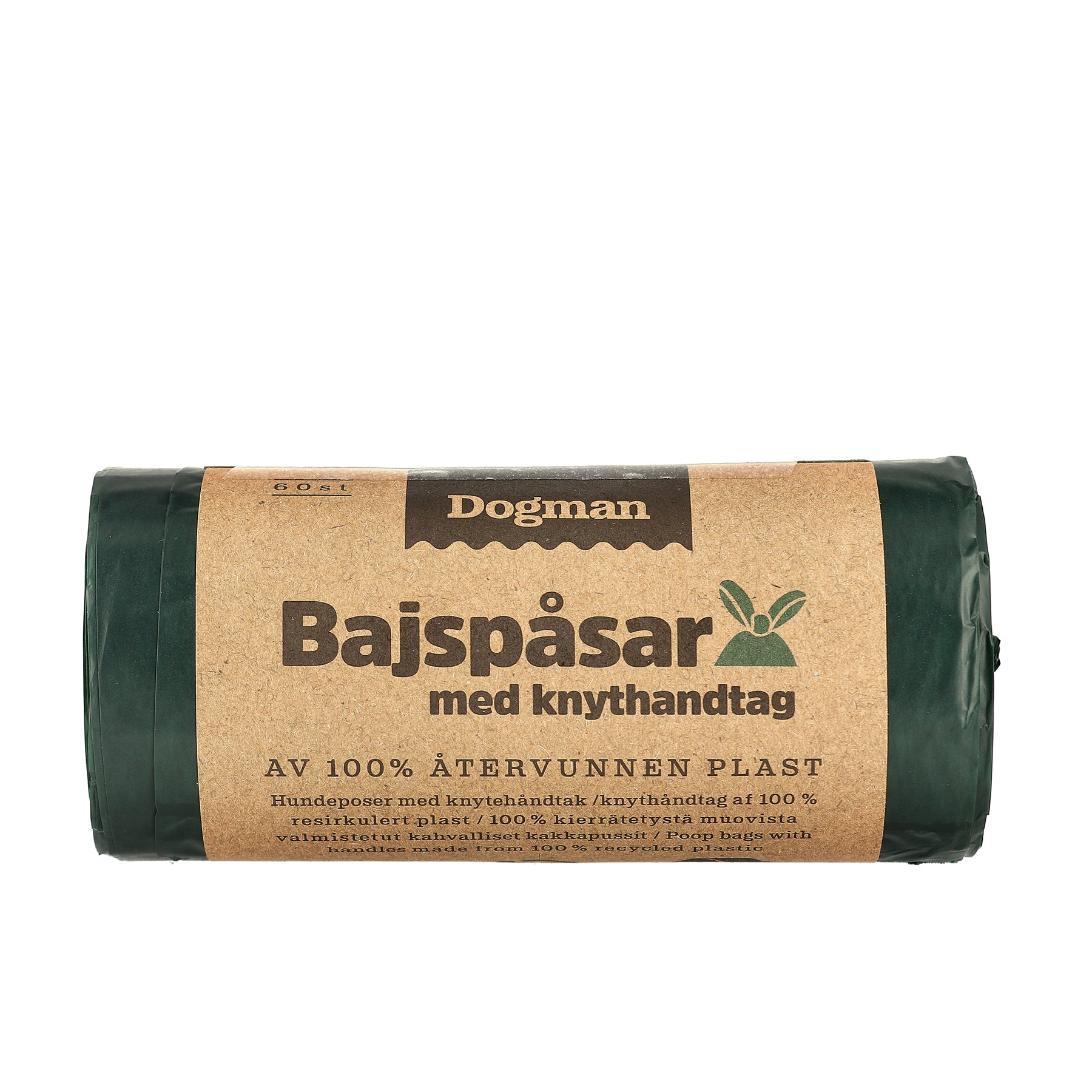 Bajspåsar 60-pack – Återvunnen Plast (Dogman)